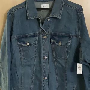 OLD NAVY Denim Jeans Women’s Jacket size 4X Medium Wash NWT stretch
